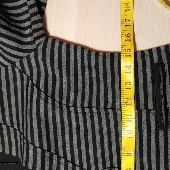 RINASCIMENTO Black and gray stripe one button blazer jacket - Picture 8 of 13